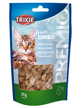 Trixie 42756 PREMIO Freeze DRIED Лакомство для кошек, куриные сердечки