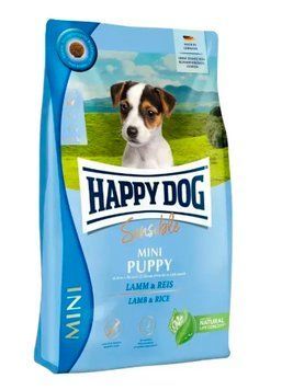 Сухой корм Happy Dog Sensible Mini Puppy для щенков мелких пород с бараниной и рисом, 800 гр