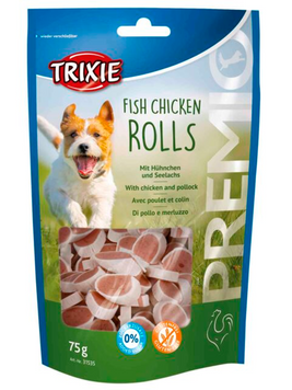 Trixie 31535 PREMIO Fish Chicken Rolls лакомства для собак с курицей и лососем