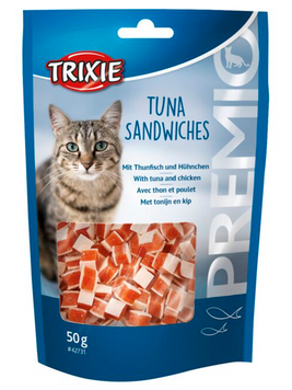 Trixie 42731 Premio Tuna Sandwiches Лакомства для кошек с тунцом и мясом птицы